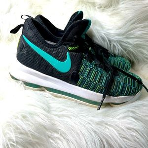 Nike ZOOM KD 9 GS Basketball Shoes
855908-300 Youth 5Y Jade Birds of Paradise.
